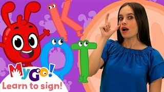 Learn Sign Language ABC's with Morphle! Magic Letters! | MyGo! | ASL for Kids