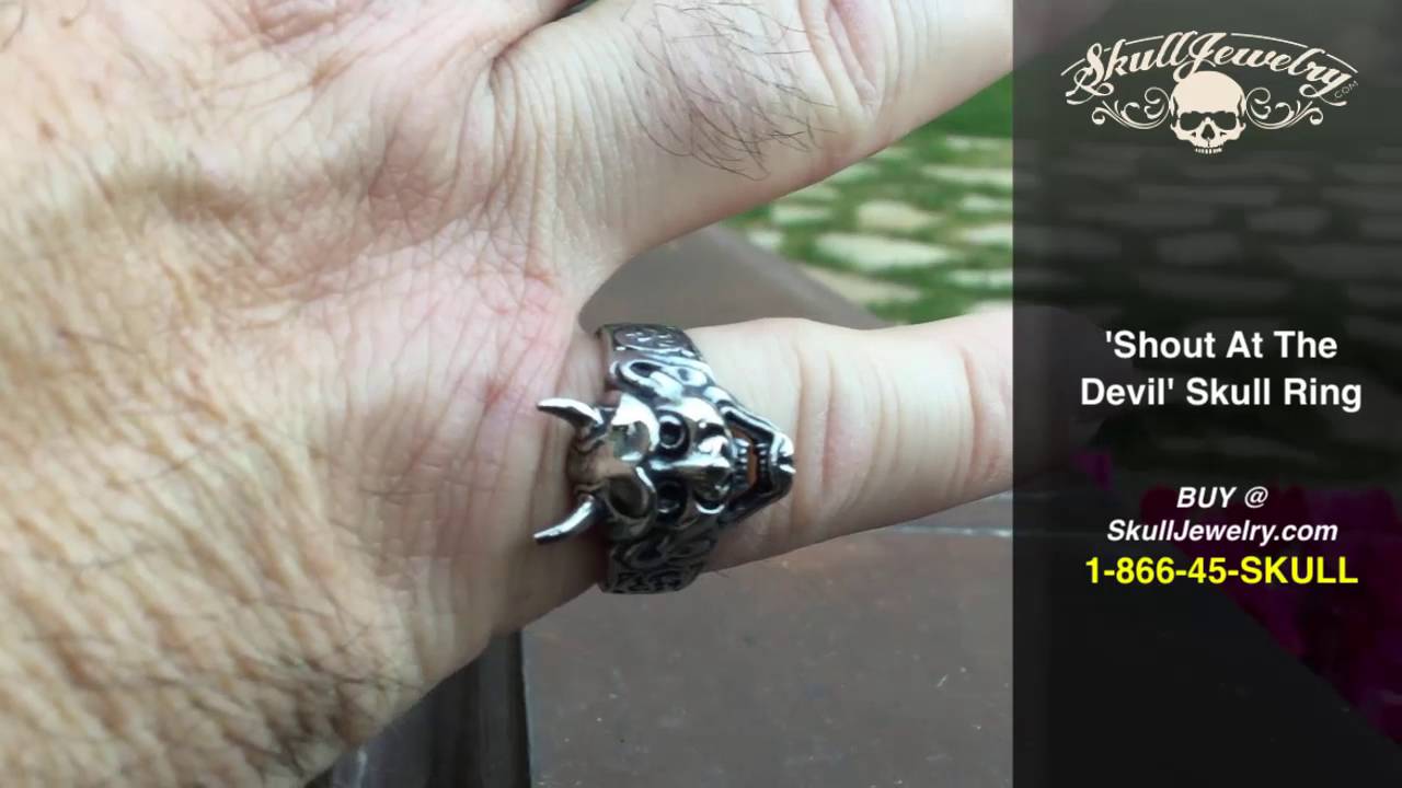Shout At The Devil Skull ring