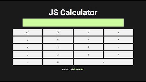 Web Dev Timelapse - Javascript Calculator