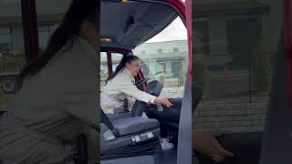 Switching sides. The VarioPilot steering system on this Unimog lets the driver choose where to sit.