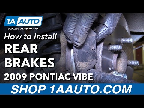How to Replace Rear Brakes 09-10 Pontiac Vibe