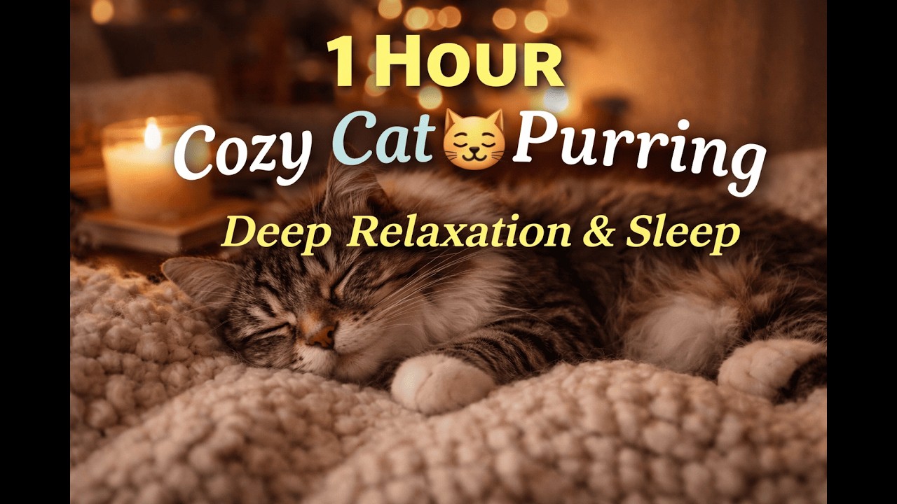 Cozy Cat Purring for 1 Hour 🐱 Soft Sleep Ambience & Ultimate Relaxation