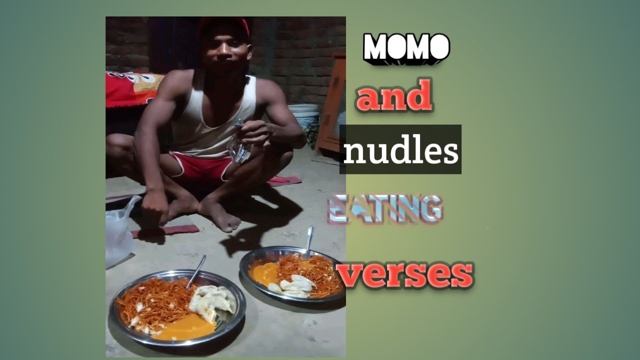 husband and wife farst time verses of nudles and momo eating .wi