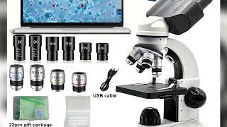 #Professional Biological Optical Compound Binocular Microscope, Upgraded Four-Hole Microscope, 40x-