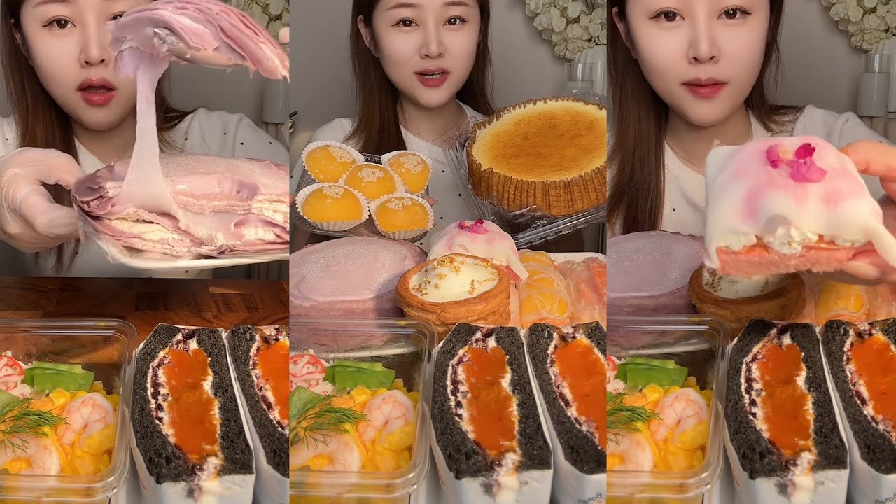 Dessert Asmr Mukbang Cake Korea Paling Imut! Kue Cantik dan Super Creamy 😋🌸