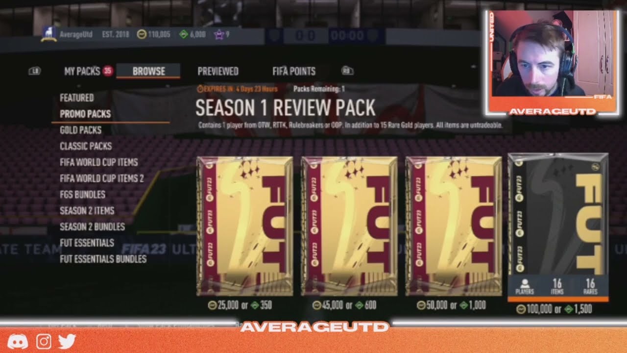 OPENING THE NEW SEASON 1 REVIEW PACK!!! FIFA 23 NEW 100k PACK