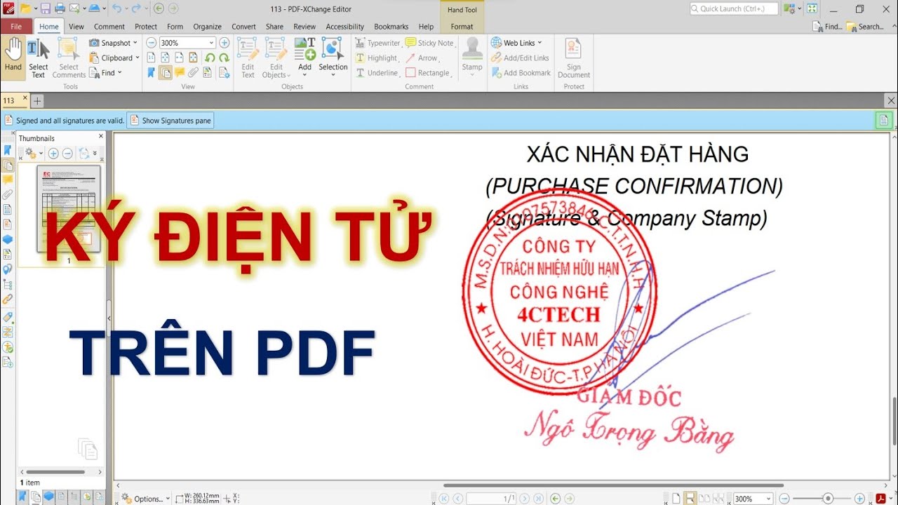 Ký điện tử trên phần mềm PDF XChange Editor - Phần mềm PDF chi phí thấp ...