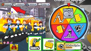I used MULTIPLEE accounts to GRIND and I SPIN this OP Wheel to got these in Arm Wrestling simulator
