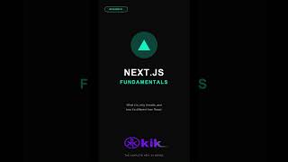 NextJs Fundamentals | Part 1 | Overview | KIK