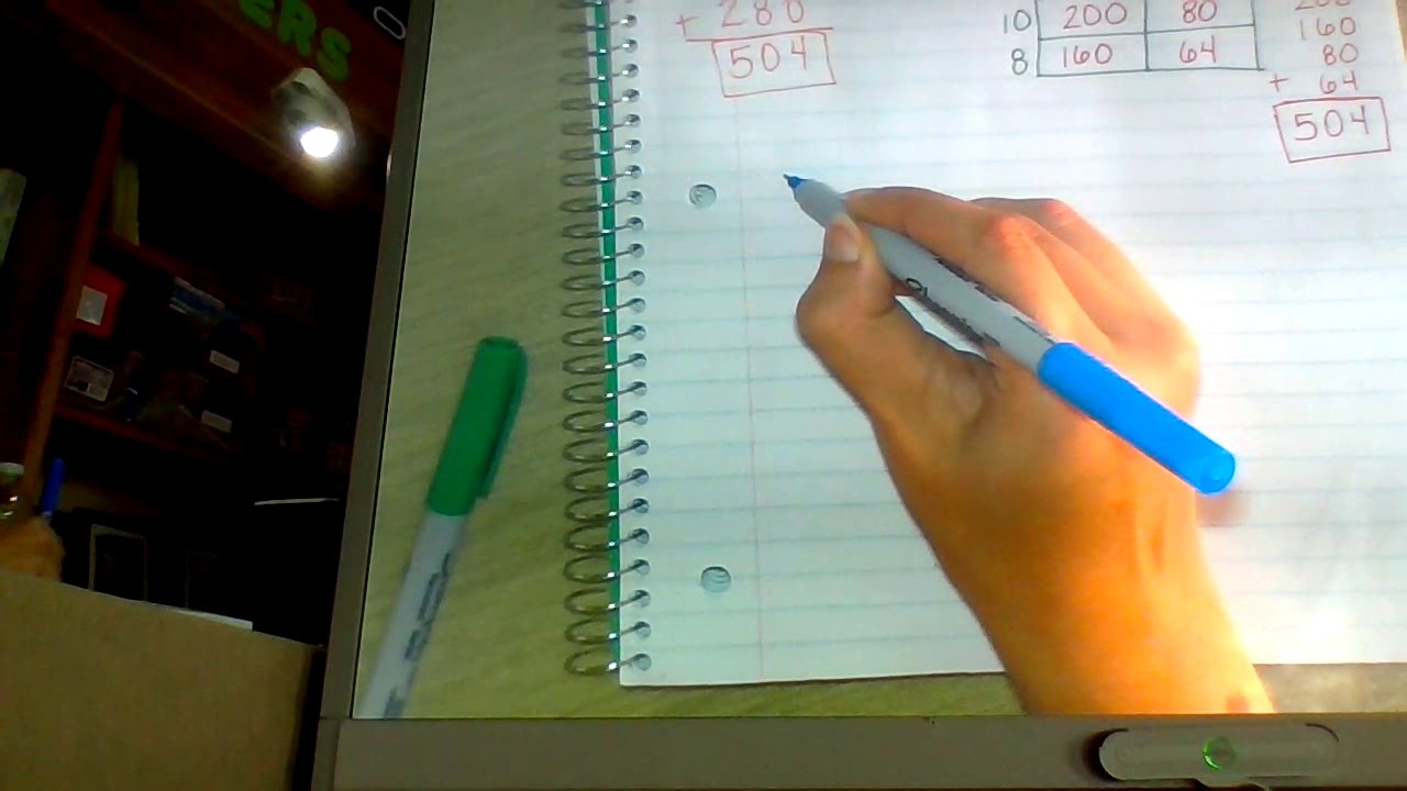 Standard Algorithm Boxes 9-23-2019 Multiplying Standard Algorithm & Box/Area Model - YouTube
