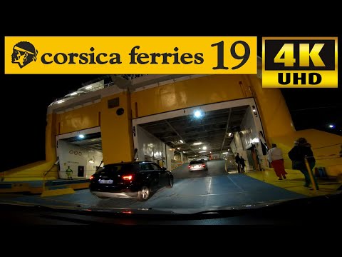 EMBARQUEMENT CORSICA FERRIES - AJACCIO-TOULON - CAMERA EMBARQUÉE - GoPro - 4K - (octobre 2019)