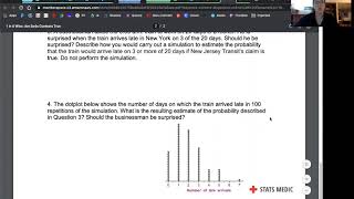 Prob & Stat 4.1 Application Randomness, Probability and Simulation