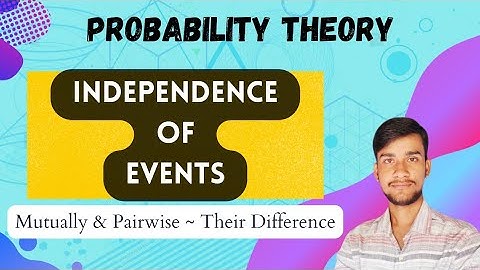 Independence of Events ~ Pairwise & Mutual through Example | #ProbabilityTheoryLecture