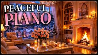 🌸🎹Peaceful Piano by the Fireplace 🌸🎹 Cozy Winter Ambience & Relaxing Music