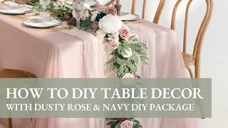 Ling's Tutorial: How to make flower garlands with Dusty Rose \& Navy DIY Package