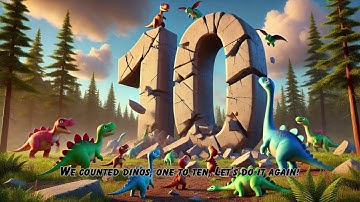 Learn and Count 1 to 10 Dinosaur Song🦖 | Fun Dinosaur Sing-Along | Learning Numbers for Kids