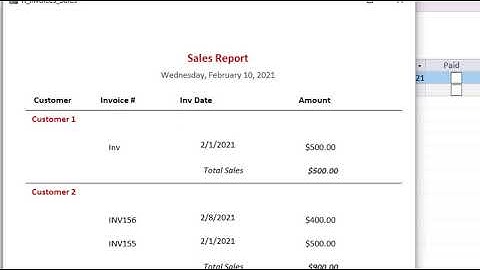 Accounts Receivable - Microsoft Access