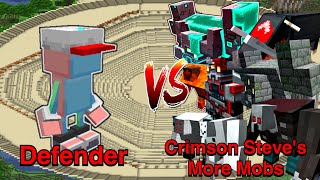 Minecraft |Mobs Battle| Defender VS Crimson Steve's More Mobs