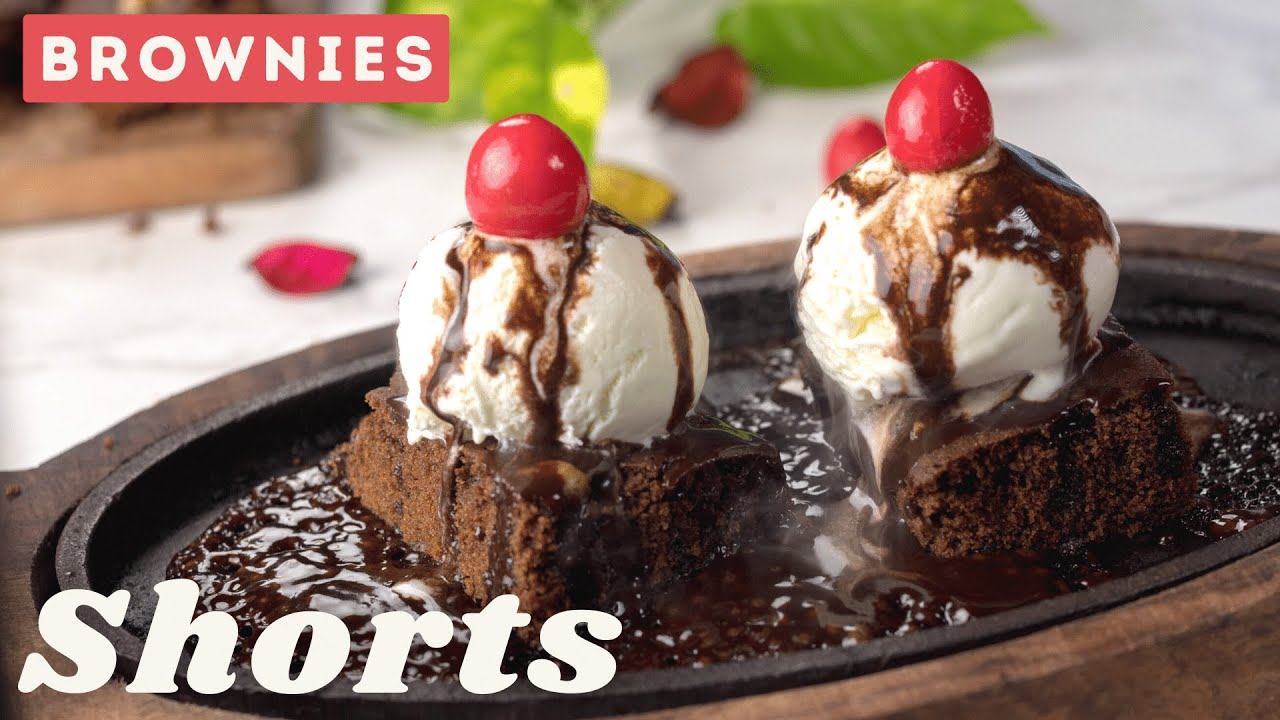 Instant Sizzling Brownie #shorts #Brownies #mintsrecipes | MintsRecipes