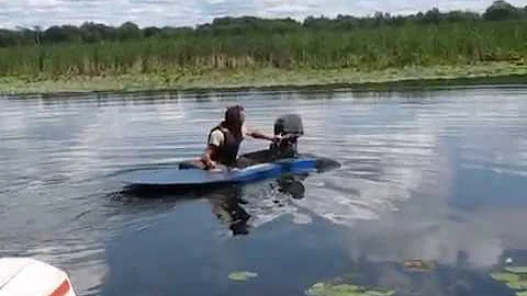 Fast Hydroplane Fun Plywood and a 15 HP Mercury David Van Zile