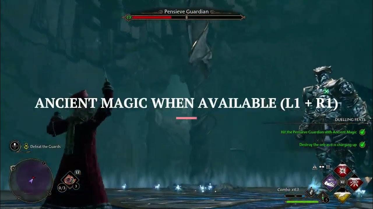 How To Defeat The Pensive Guardian HOW TO DEFEAT THE PENSIEVE GUARDIAN (HOGWARTS LEGACY). 0 DAMAGE. - YouTube