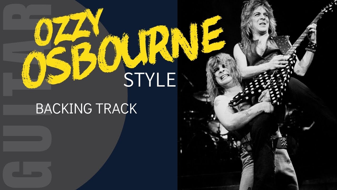 OZZY OSBOURNE Style Rock Backing Track for Jam Guitar (C