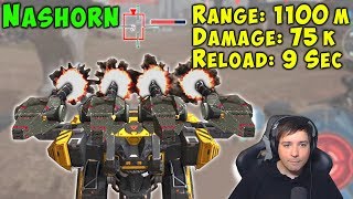 Brutal NASHORN BEHEMOTH 1100m Range Mk2 Gameplay War Robots Fun WR