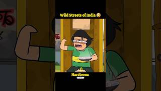 Wild Streets of India 🤣 | Hardtoonz #shorts #animation #viralvideo #shortsfeed #funnyvideo #funny