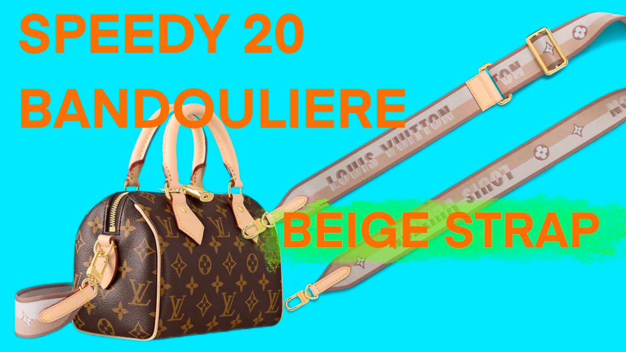 Louis Vuitton Monogram Speedy 20 strap mix and match options, model view  length advises 