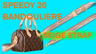 LOUIS VUITTON Speedy 20 Black VS Beige Mod Shots Comparison + Leather Strap  Options 