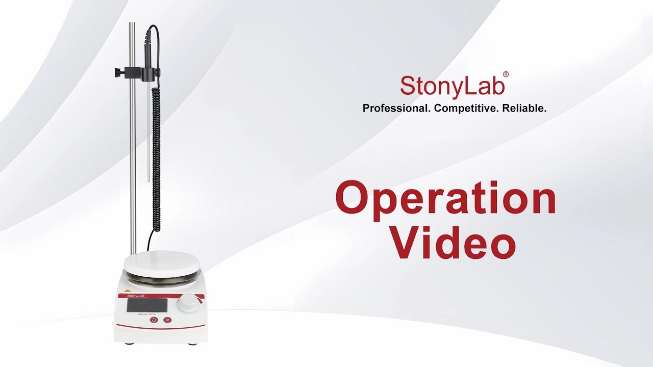 Высокопроизводительная магнитная мешалка с подогревом StonyLab – видеоинструкция по точному управ...