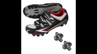 Venzo Mountain Bike Bicycle Cycling Shimano SPD Shoes + Shimano SPD Multiple Release Cleats