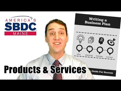 Writing a Business Plan - Products & Services
