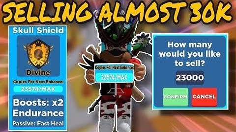 SELLING ALMOST 30,000 AINCIENT ITEMS (ROBLOX SUPER POWER FIGHTING SIMULATOR)