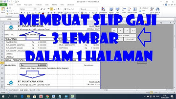 Cara Membuat 3 Slip Gaji dalam 1 Lembar