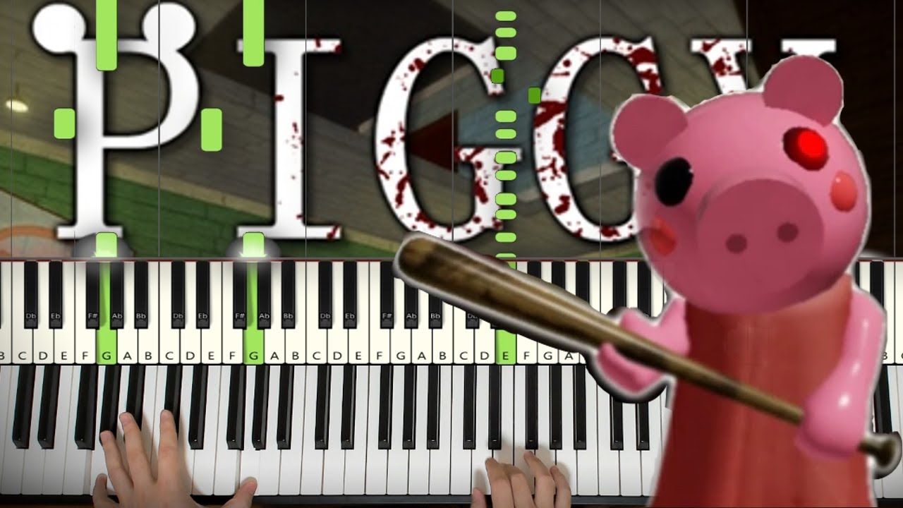 Piggy Roblox Menu Theme Piano Tutorial Lesson Youtube - roblox piggy theme song piano sheet