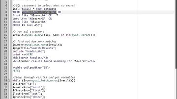 PHP MySQL - Implement a Database Search