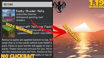 BADLY shader for mcpe 1.19 || best shader for low end device 1.19