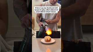 I guess that’s one way to light a candle… happy 40th boo!!