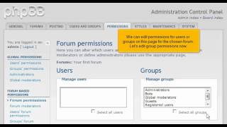 How to configure forum permissions in phpBB | FastDot Cloud Hosting