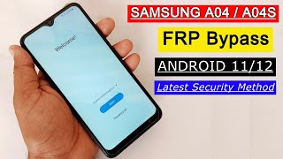 samsung a04/a04s frp bypass android 12 | google account unlock | remove frp lock without pc 2023 new
