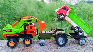 Scania Truck And Man Truck Accident Pulling Out JCB Gadi Sonalika Tractor? Cartoon video | Jcb Gadi