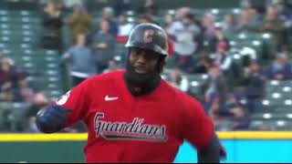 Franmil Reyes launches home run into the left field bleachers