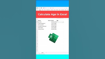 How to EASILY Calculate Age in Excel from birthday #shorts