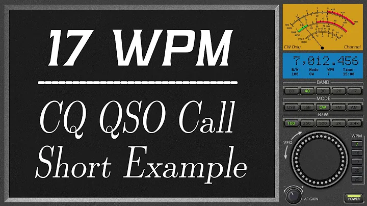 17wpm CQ QSO Call Short Example, cw training