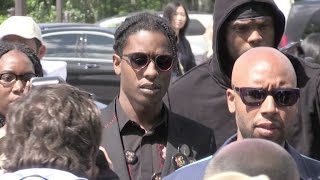 ASAP Rocky, Karl Lagerfeld and more arrives at the Dior Homme Menswear Spring Summer 2017 in Paris