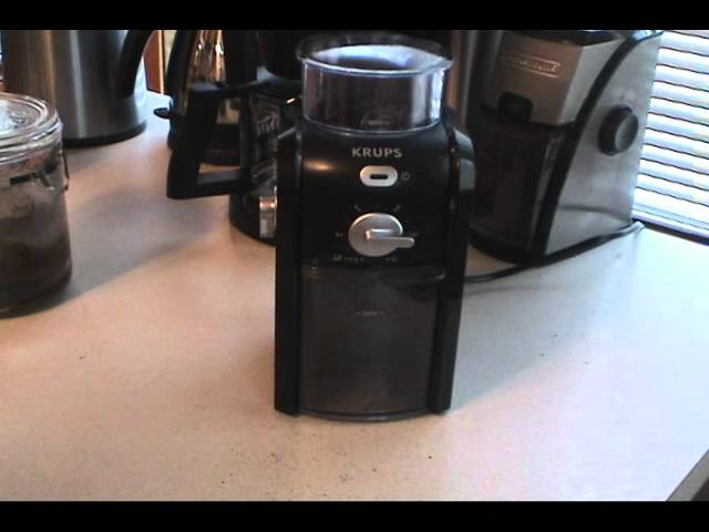 Krups GVX212 Black and Stainless Steel Burr Coffee Grinder