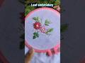🍃 Easy Leaf Embroidery Design | Hand Embroidery Tutorial #Shorts