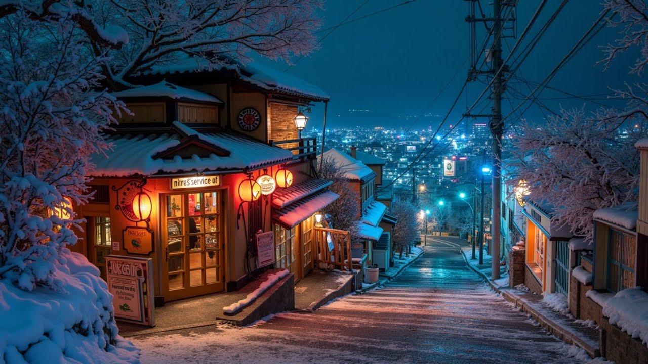 Мечтательные лоу-фай зимние ночи | Уютные японские чилл-биты для учебы и отдыха