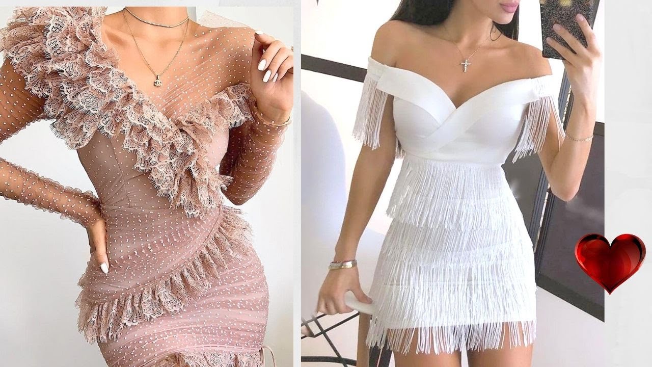 ♥️VESTIDOS DE MODA 2019 MUJER VESTIDOS FIESTA TENDENCIAS 2019 - YouTube